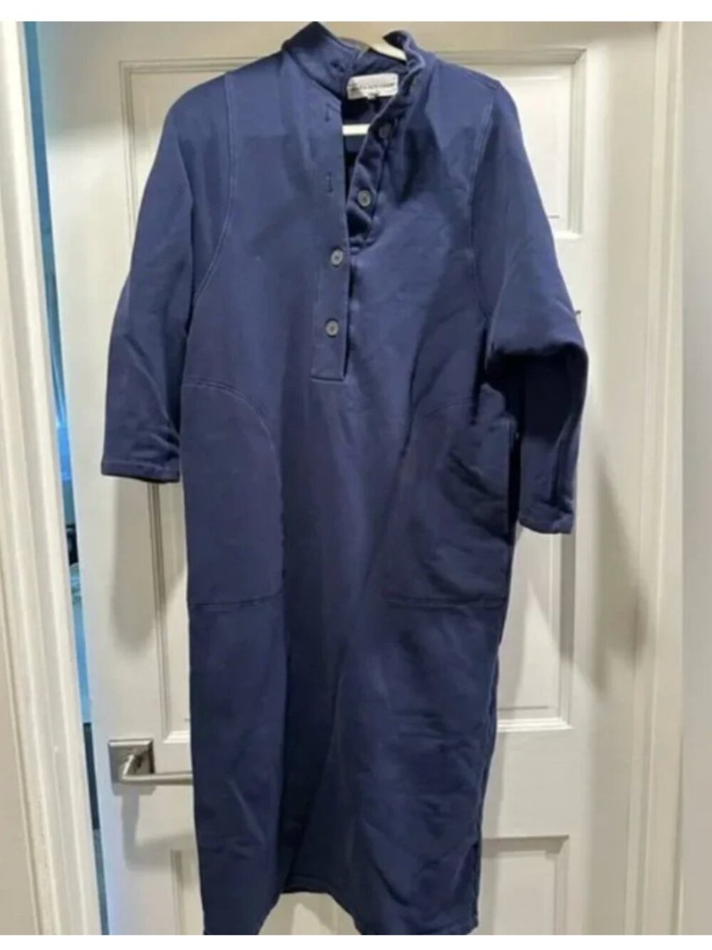 NEW Mara Hoffman Sadia Sweatshirt Dress Navy | Size XS